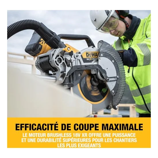 Autre vue de la scie à onglet DeWalt DCS782N-XJ