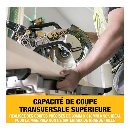 Autre vue de la scie à onglet DeWalt DCS782N-XJ