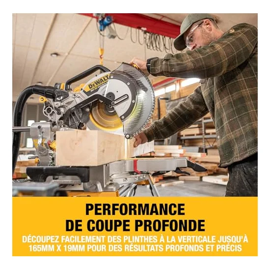 Autre vue de la scie à onglet DeWalt DCS782N-XJ