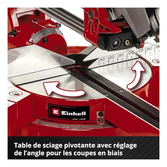 Autre vue de la scie à onglet Einhell TE-SM 36/210 Li-Solo