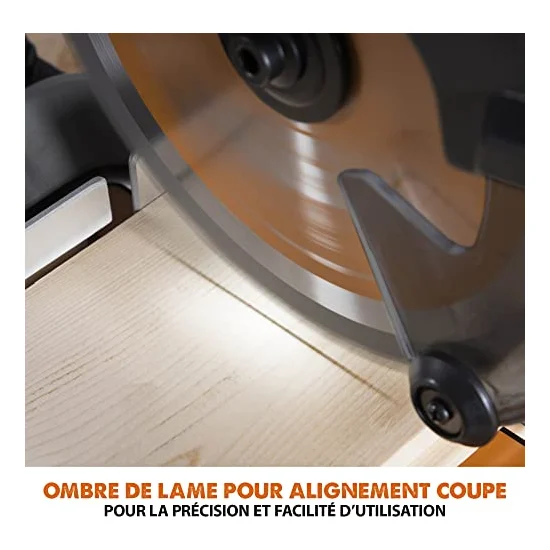 Autre vue de la scie à onglet Evolution Power Tools R185CMS-Li